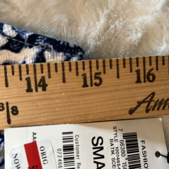 New! INC International Concepts Maxi Dress Blue Batik Pockets Halter Size Small - Picture 10 of 11